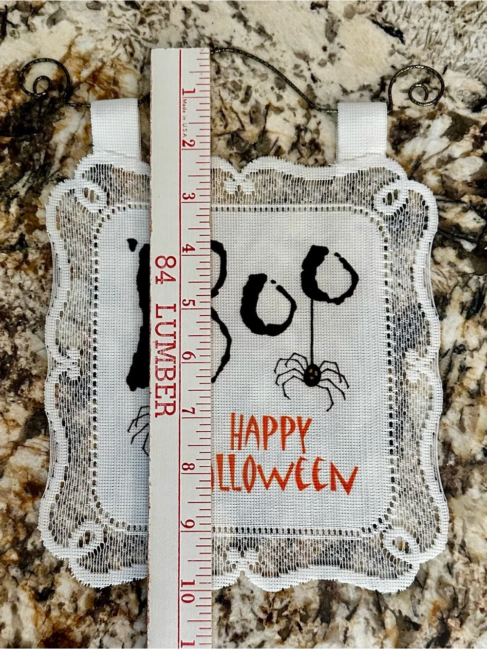 🎃 Happy Halloween & Boo 🕷️ Lace Signs